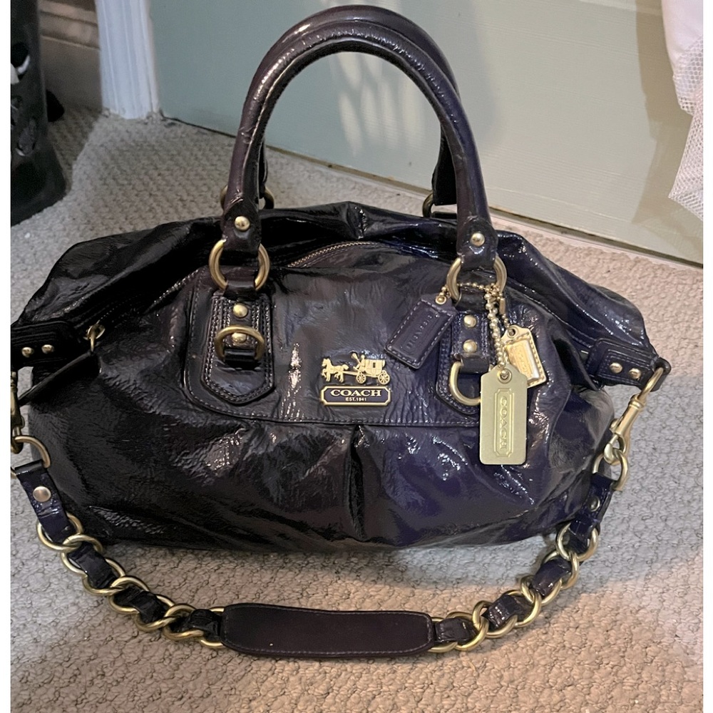 Patent leather coach bag